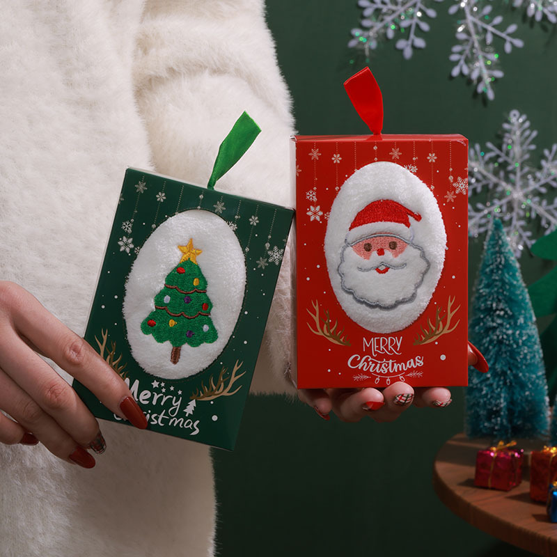 越境クリスマスクリエイティブタオルギフトボックス刺繍入り子供向けギフト漫画人形クリスマスプレゼントイベントで顧客に贈る|undefined