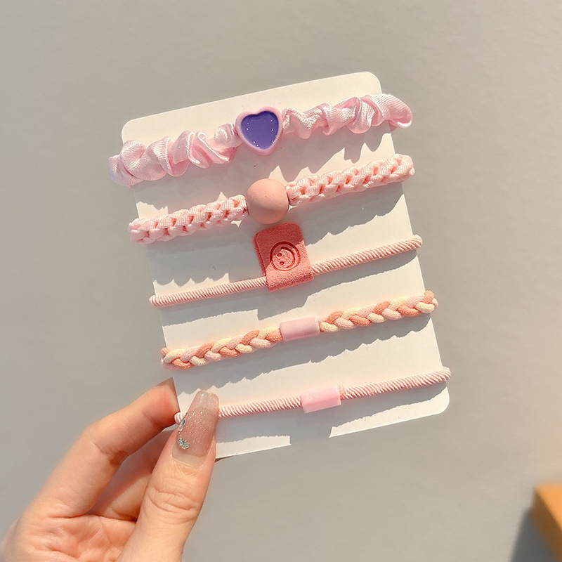 Cuerda para el cabello de dibujos animados, alta elasticidad y durabilidad, banda elástica para atar la cabeza, bola para mujer, lazo para el cabello, cuerda para la cabeza, nueva funda de cuero, accesorios para el cabello, todo fósforo