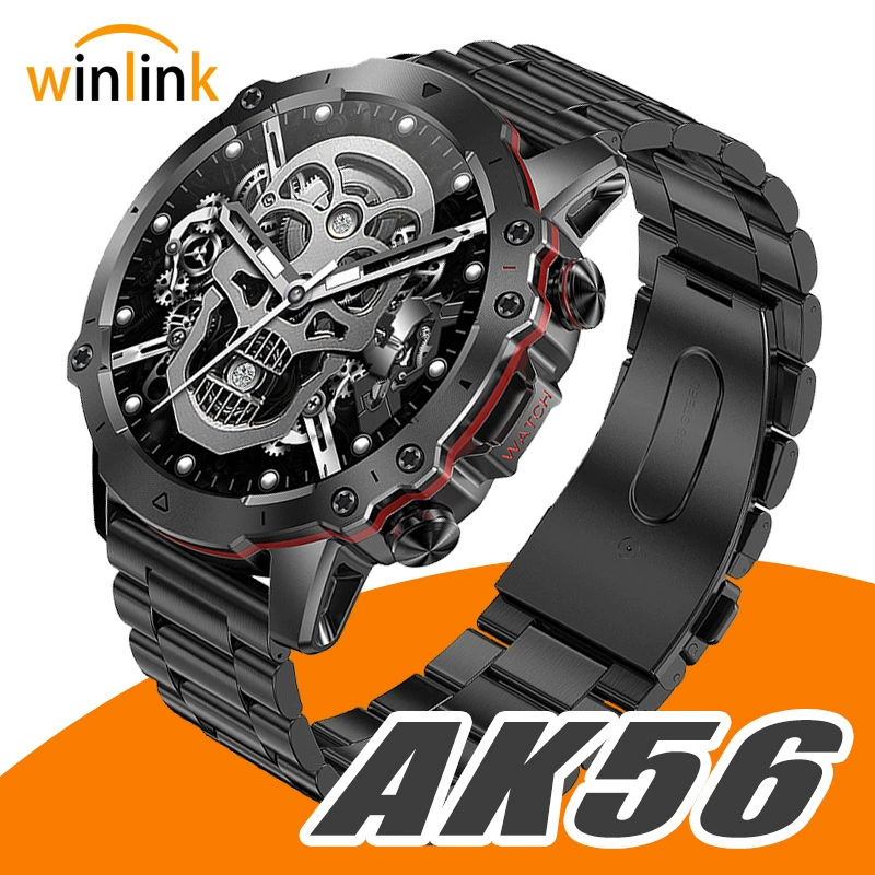 Cross-border AK56 Bluetooth звонок умные часы, металлический маньяк, мониторинг здоровья, долгий срок службы батареи, outdoor спорт, музыка