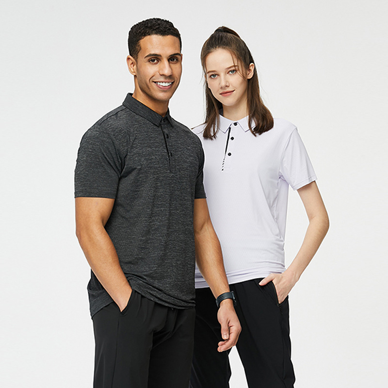 Verano de hielo-sensación transpirable de secado rápido Polo de los hombres de negocios ropa de manga corta casual solapa superior moda deportes ropa de fitness