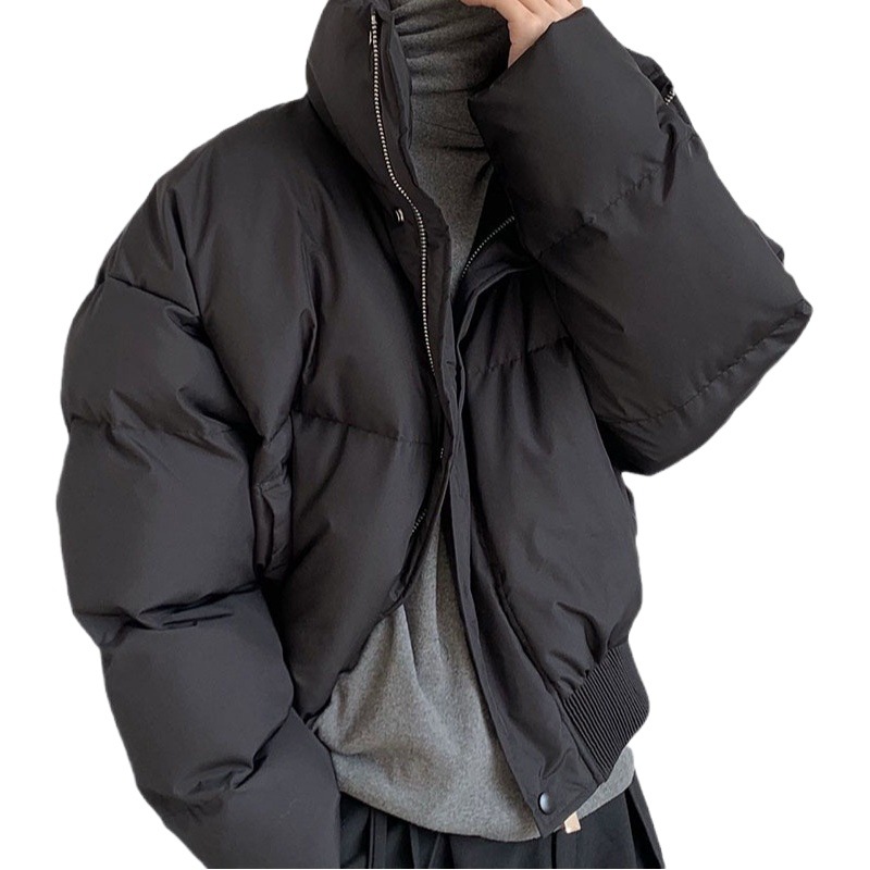 2023 Invierno Changbai Montaña 0 grados acompañando ropa de algodón acolchado collar de soporte suelto de los hombres engrosada ropa de pan caliente de alta calidad ins moda