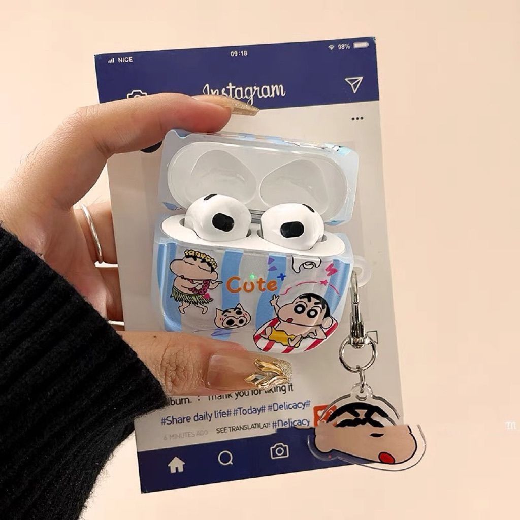Azul pequeño nuevo airpodspro2 / 3 auriculares bluetooth airpods 4 generación huaqiang norte 5 generación cubierta