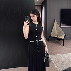 【现货】赫本风黑色连衣裙夏女2025新款高级感轻熟小众不撞款裙子