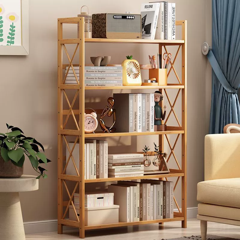 Бытовая простая напольная многослойная книжная полка, стеллаж для хранения, книжный шкаф для гостиной, спальни, студенческого общежития, стеллаж для хранения книг и журналов
