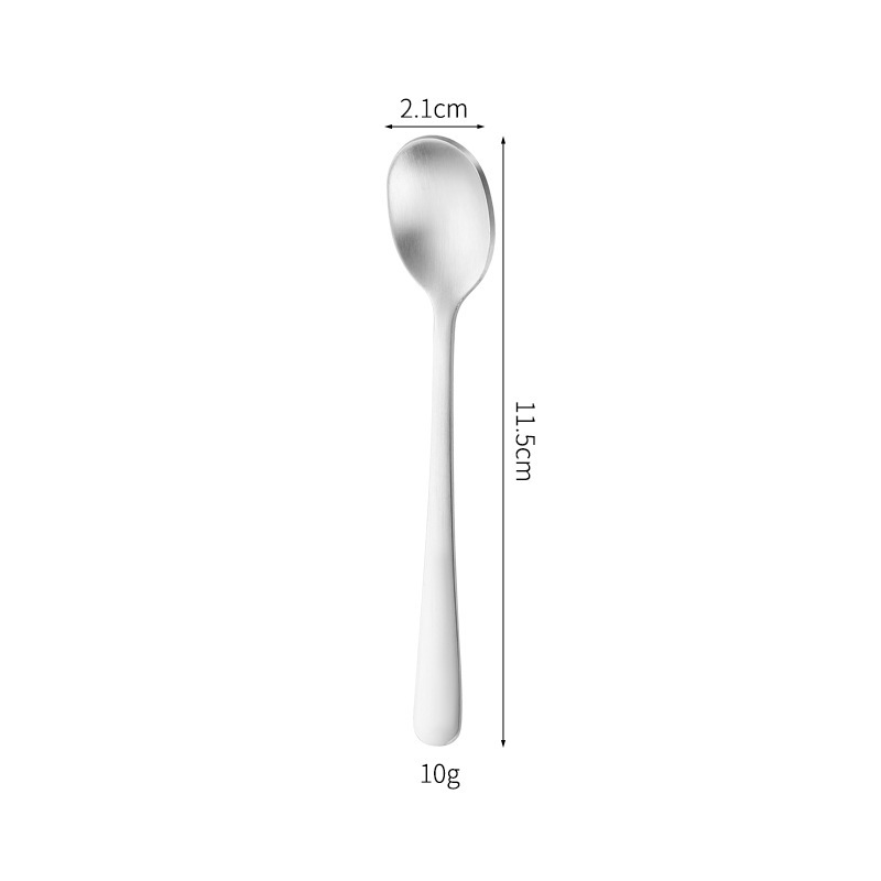 砂光ステンレススプーン304調味スプーンコーヒー攪拌スプーン調味料瓶セット塩缶スプーン調味料スプーン|undefined