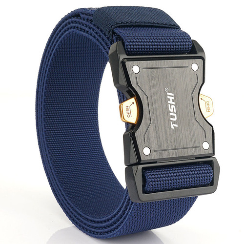 Aluminum alloy tactical clip nylon elastic webbing workwear outdoor training belt manufacturer wholesale pant belt