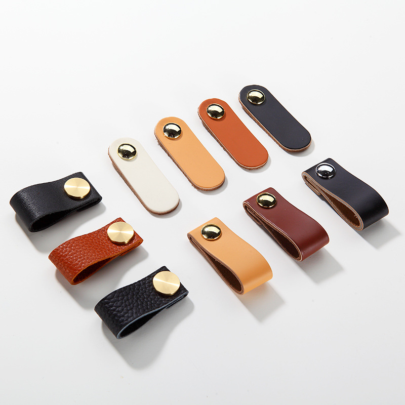 防撞皮拉手櫥櫃衣櫃櫃門抽屜皮革皮質櫥櫃拉手小孩房單孔軟把手