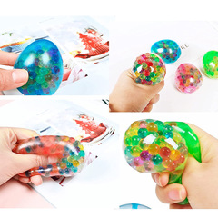 Cross-border Amazon Easter egg colored bead stress relief toy egg venting ball toy wholesale from street stalls
