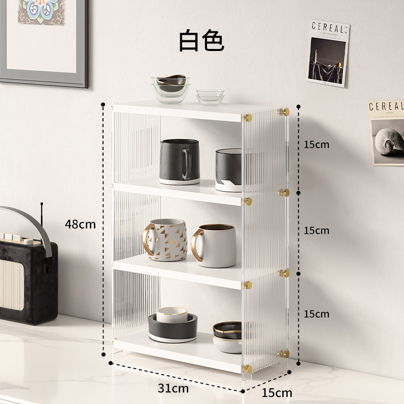 Estante de almacenamiento Estante de ordenamiento Estante de bar Estante de tazas multicapa Estante de almacenamiento de mesa Estante de tazas acrílico