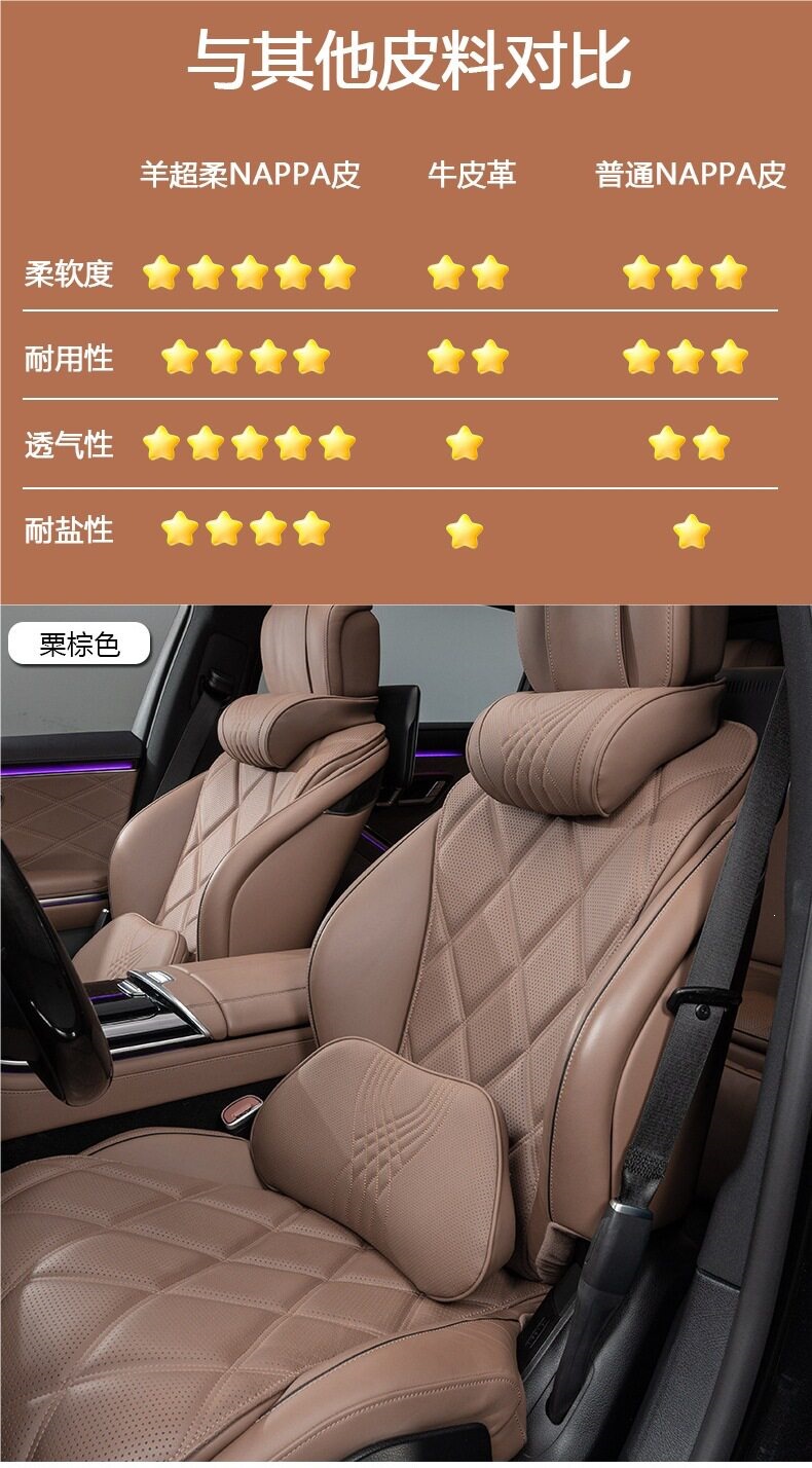 Suitable for Audi Headrests A6L/A5L/Q5L/A4L/A6/A7Lq7 Car Neck Pillow Car Cushion Lumbar Support