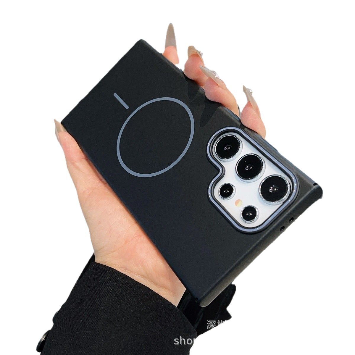 Aplicable a Samsung S26Ultra Soft Ring Magnetic Phone Case S25plus Skin Magnetic Case Anti-fall Protector