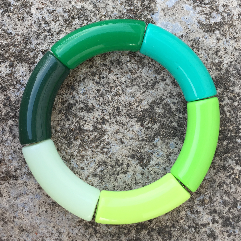 Lady Round Arylic Patchwork Womenu0027S Bangle 1 Piece