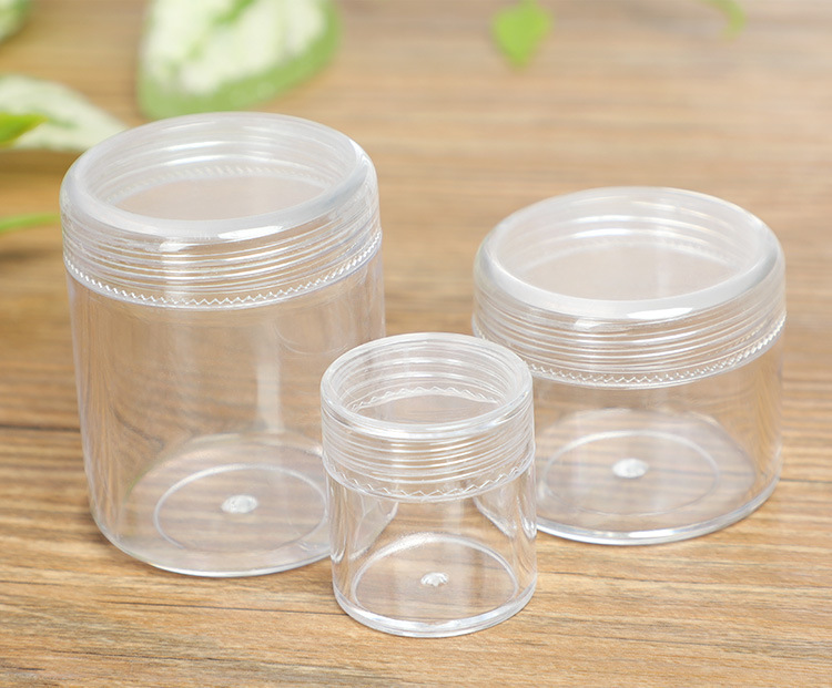 Mini Jewelry Capsule Pill Storage Box Round Box Threaded With Lid Sealed Transparent Plastic Packaging Box Wholesale display picture 1