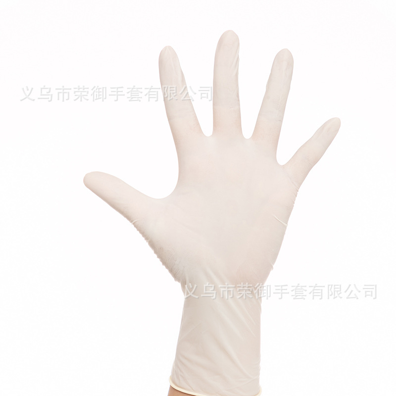 一次性无粉乳胶手套干活防滑耐磨食品级家用无粉劳保手套