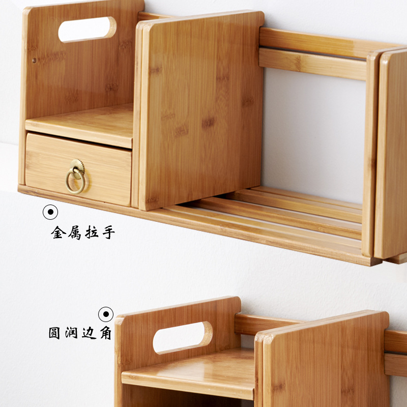 Estantería de escritorio estudiante dormitorio escritorio estantería de múltiples capas simple muebles de madera maciza moderno estante de almacenamiento