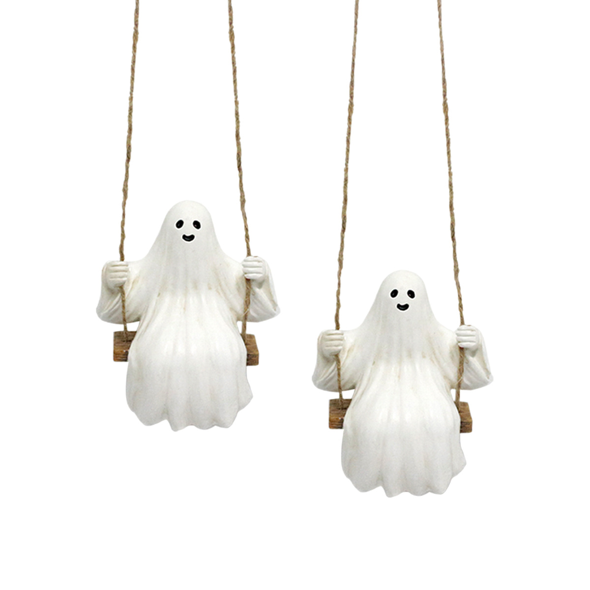  New White Ghost Swing Pendant Courtyard Decoration White Ghost Garden Pendant Swing Set Two Pieces Available