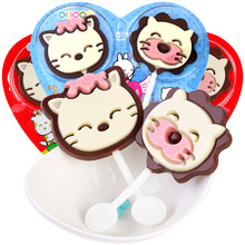 韓國進口海太貓頭牛奶巧克力棒27g*3板白巧克力雙棒糖果兒童零食