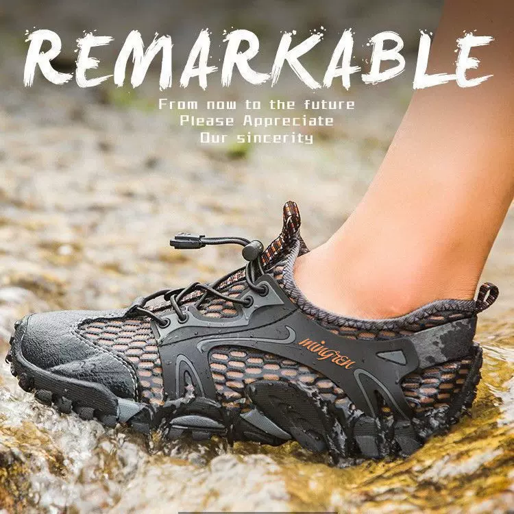 户外行溯溪鞋男透气运动凉鞋夏季钓鱼鞋网面轻便走路鞋涉水鞋批发