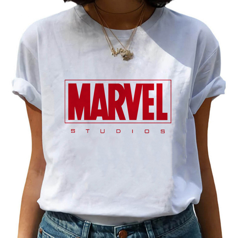 Europe and the United States miracle MARVEL letter printing pattern T-shirt short sleeve women's foreign trade cross-border wish/ebay Amazon