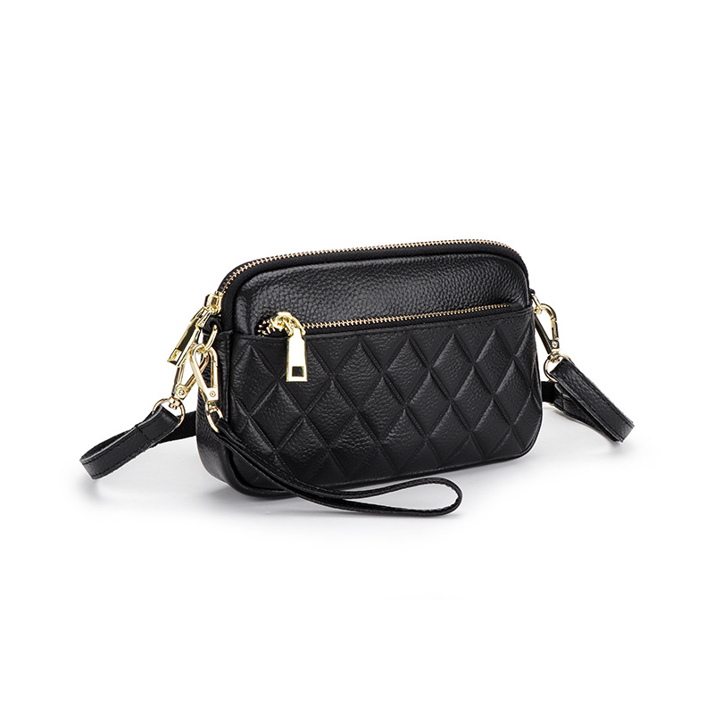 Women's Genuine Leather Shoulder Bag 2026 New Lightweight Quilted Small Bag Top Grain Cowhide Fashion Clutch Handbag - Thumbnail 5