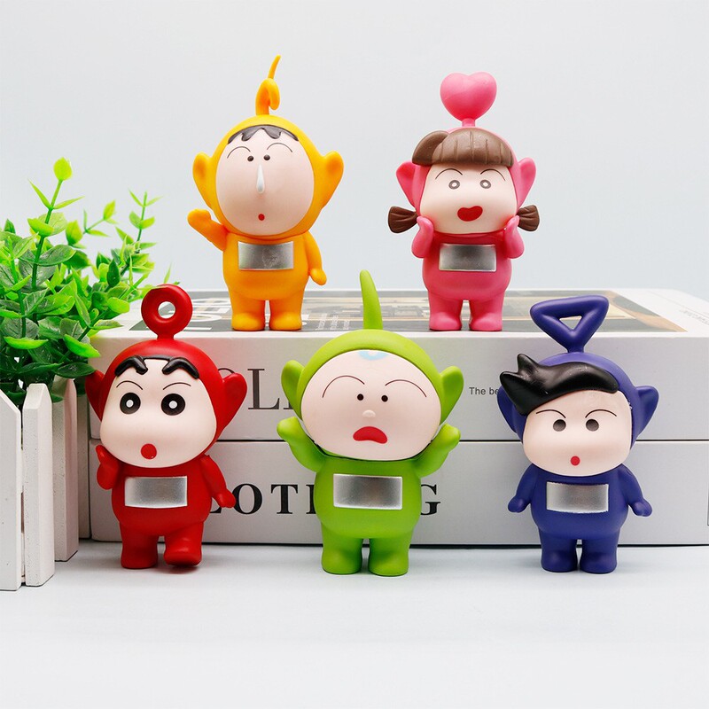 子供のアニメクレヨンしんちゃん人形ハンドフィギュアトレンディなブラインドボックスセットデスクトップ人形モデル装飾品ガシャポンおもちゃ|undefined