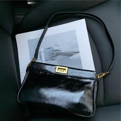 黑色包包女小眾高級質感斜挎包時尚百搭鏈條包單肩腋下包休閒簡約