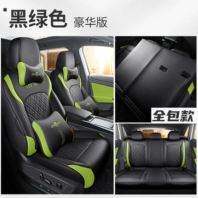 cover special accessories all-inclusive Modelə uyğun (Original) oturacaq örtükləri - black-green-deluxe-edition-rear-full-package-special-car