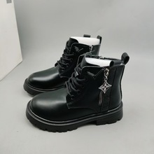 童鞋女童冬季加绒大棉英伦风儿童小童马丁靴