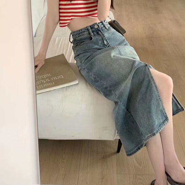 Summer denim skirt