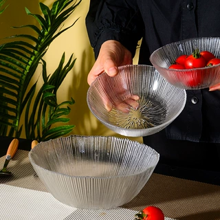 轻奢高颜值烟花玻璃碗家用创意ins果盘蔬菜沙拉甜品碗零食摆件