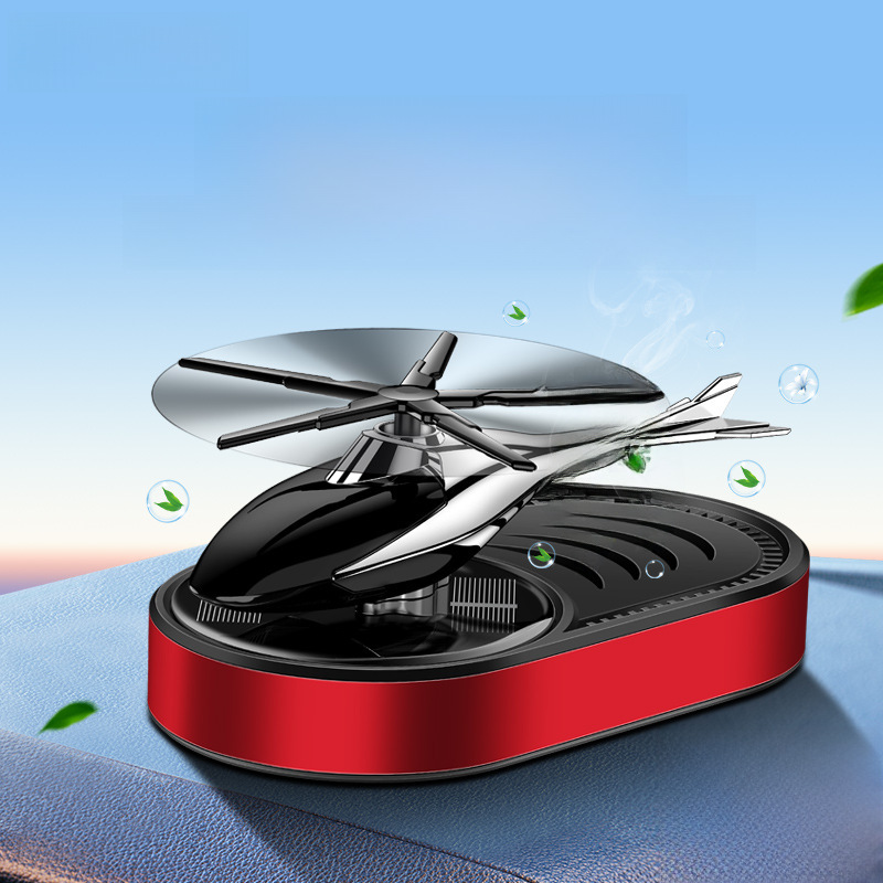 Solar-powered plane car air freshener, high-end male car interior air freshener, long-lasting light fragrance, car interior decoration ornament