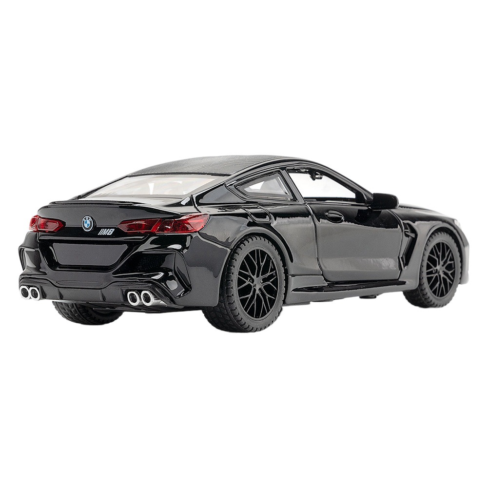 Zhongyuan xinghejin modelo de coche 1:32 baoma M8 coche deportivo Tire hacia atrás PUERTA DE SONIDO juguete coche música modelo cubierta de polvo