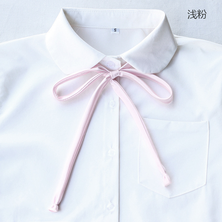 Uniforme japonés de campus satin extensión cinta corbata mariposa corbata cuerda multicolor P0085