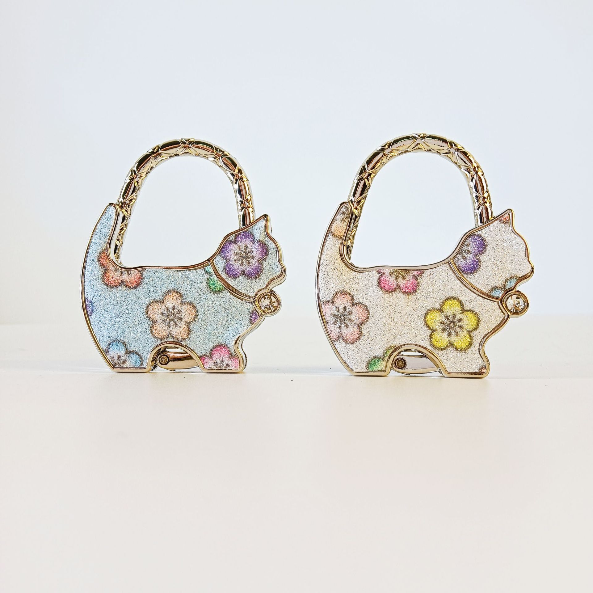 Fat Cat Bag Hook Portable Handbag Hanger For Table Accessories_voghion.com