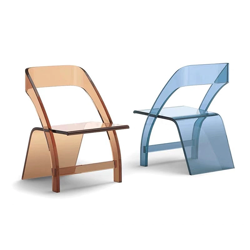 Акриловый прозрачный стул, современный минималистичный дизайнерский обеденный стул, стул для макияжа для спальни, домашний стул для гостиной, одиночный стул