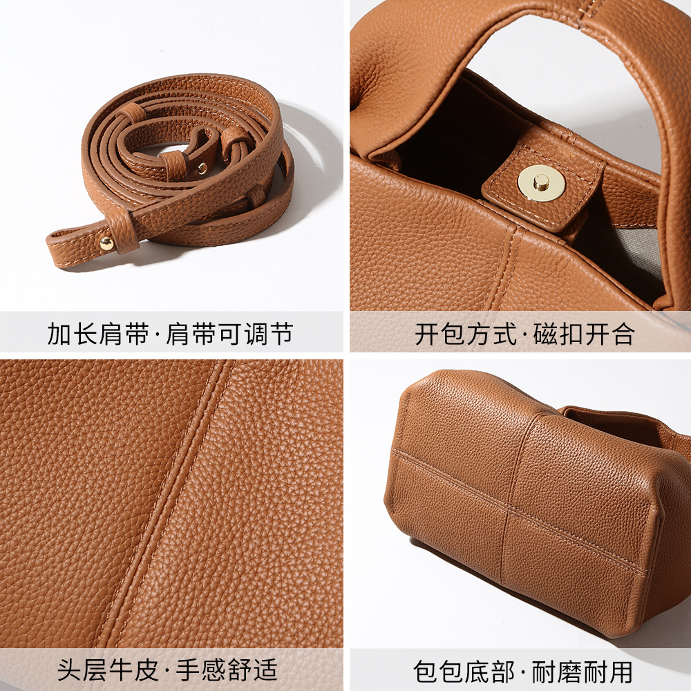 Best-Selling Genuine Leather Women's Bag Crossbody Handbag Top Grain Cowhide Tote Small Commuter Versatile Shoulder Bag - Thumbnail 4