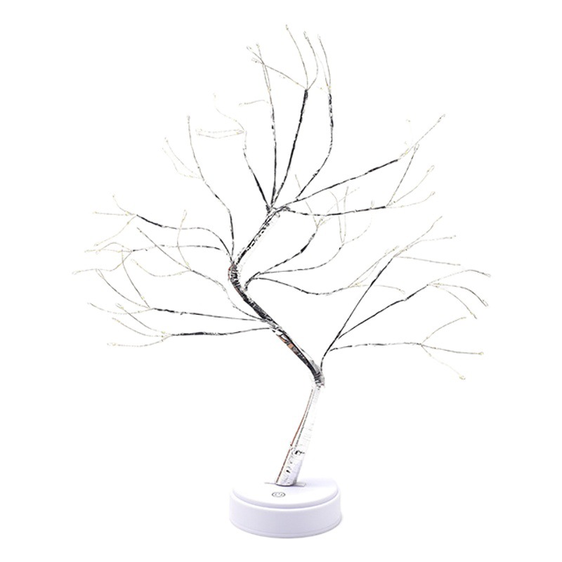 Amazon Navidad 108 luces LED de alambre de cobre interruptor de luz táctil luz de la noche estrellada decoración interior luz del árbol