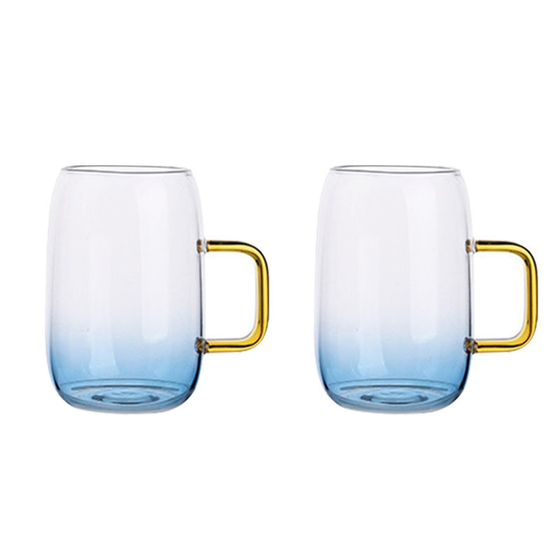 Botella de agua fría vidrio resistente al calor de alta temperatura a prueba de explosiones hogar de gran capacidad juego de té taza de mármol azul botella de agua fría