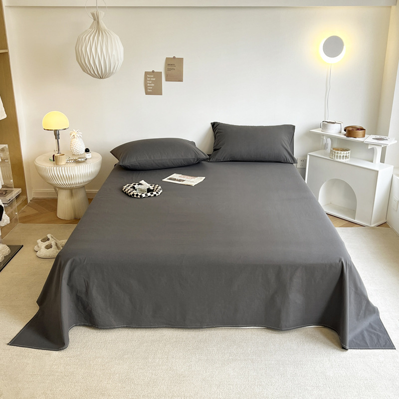 Wholesale skin-friendly cotton sheets single solid color washed cotton sheets single single student dormitory a generation of hair Wholesale skin-friendly cotton sheets single solid color washed cotton sheets single single student dormitory a generation of hair