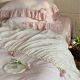 Senyu French Romantic Cotton Double-layer Yarn Four-piece Set Cherry Cotton Wrinkle Yarn Girl Princess Gauze Bedding