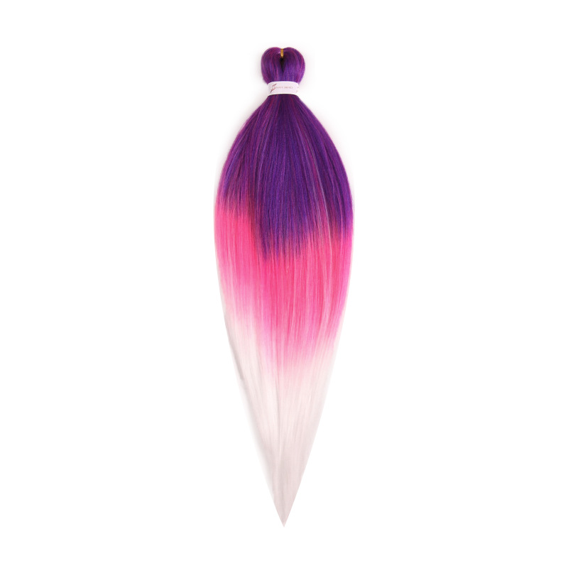 EZ Trenza PVC ignífugo a baja temperatura fibra multicolor flojo gran ganchillo de trenza fábrica de cabello recto un cabello