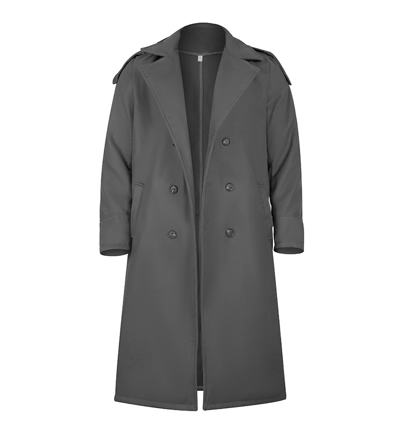 Lang uldfrakke til mænd til efterår og vinter elegant_voghion.com