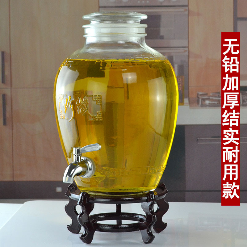 Wholesale oil tank, kitchen, household glass oil tank large capacity oil storage jug 10 pounds peanut tea oil edible oil drum
