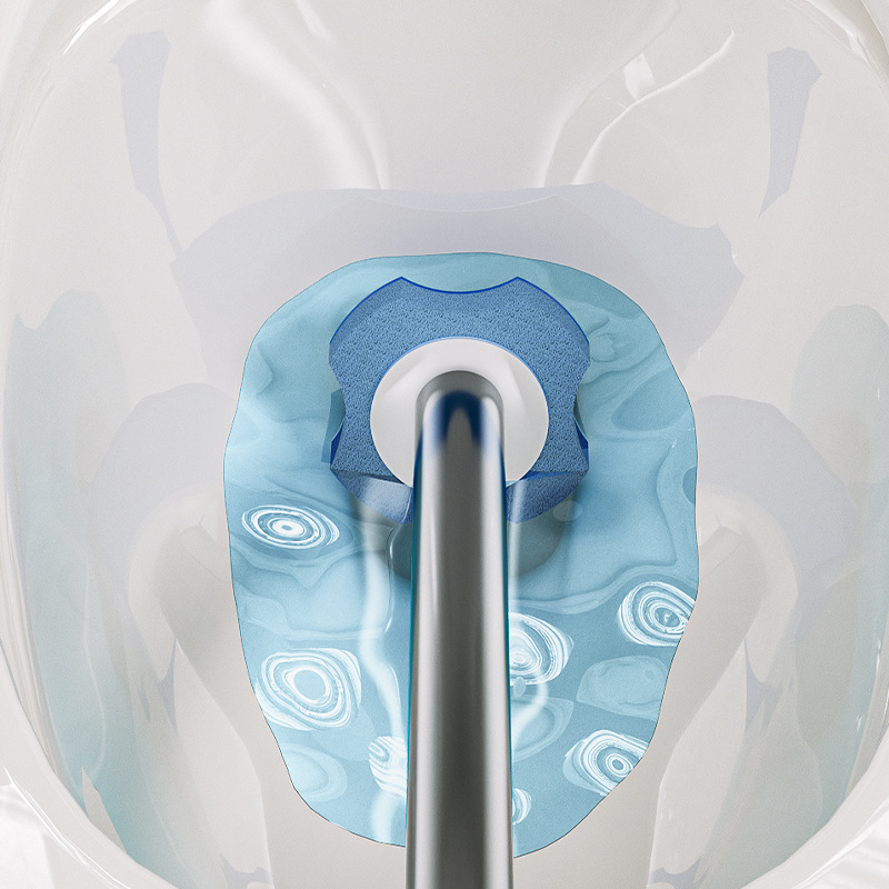 Suction Cup Disposable Set No Dead Angle Bathroom Tool Wall-Mounted Toilet Cleaning Brush Head Light Luxury_voghion.com