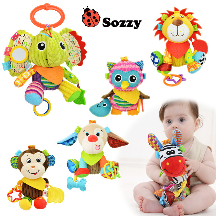 Sozzy stroller hanging bed hanging plush doll baby doll early education soothing toy manufacturer supply