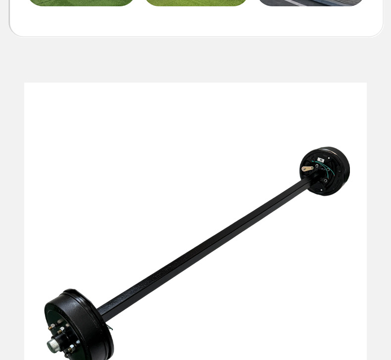 Audi Model 3500-Pound 4545 Square-Inch Electromagnetic Handbrake Integrated Trailer Axle