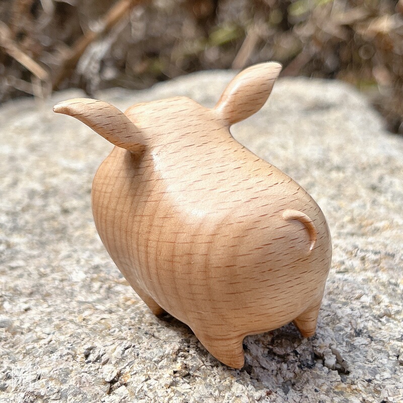 工場直販太一リアルフライングピギー装飾品クリエイティブ木彫り動物かわいい小さなフライングピギー装飾品|undefined