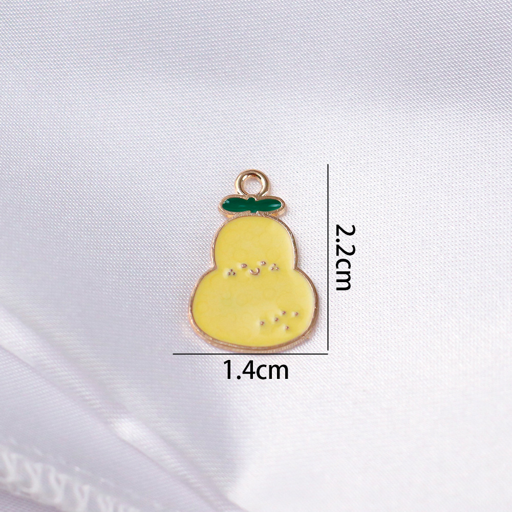 Colgante de frutas de aleación con gota de aceite, DIY pulseras y pendientes