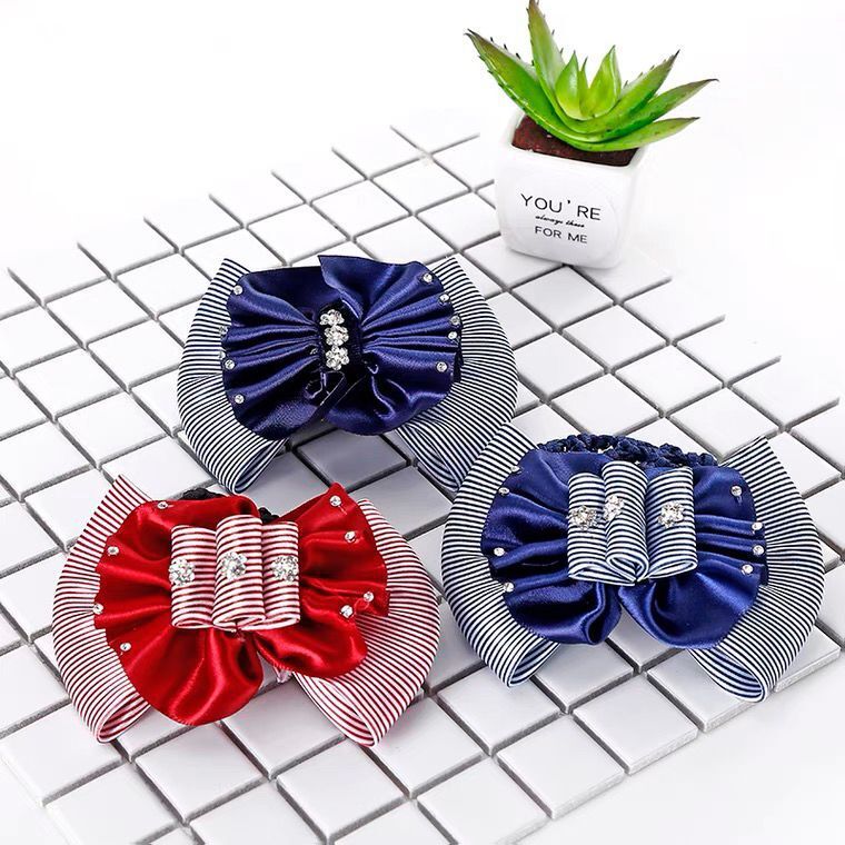 Korean version flight attendant nurse mobile bank hotel supermarket hairpin hair net hair accessories bun hair clips back of the head hair decoration