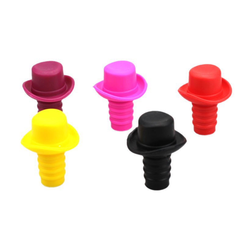 Creative small silicone multicoloured bottle stopper